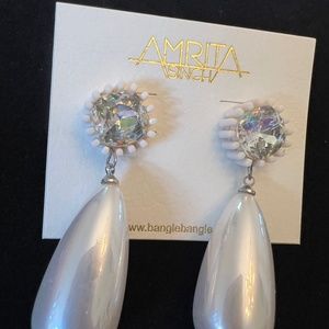 Amrita Singh pearl earrings